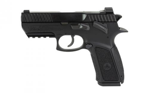 IWI US, Inc Jericho 941 Enhanced, Double Action/Single Action, Semi-automatic, Polymer Frame Pistol, Mid-Size, 9MM, 3.8 Barrel, Matte Finish, Black, Novak Sights, Thumb Safety, 17 Rounds, 2 Magazines J941PSL9-II