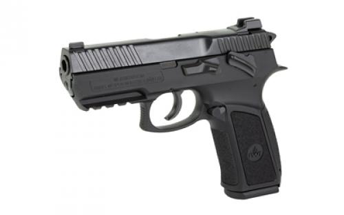 IWI US, Inc Jericho 941 Enhanced, Double Action/Single Action, Semi-automatic, Polymer Frame Pistol, Mid-Size, 9MM, 3.8" Barrel, Matte Finish, Black, Novak Sights, Thumb Safety, 17 Rounds, 2 Magazines J941PSL9-II