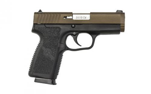 Kahr Arms CW9, Striker Fired, Semi-automatic, Polymer Frame Pistol, Compact, 9MM, 3.6" Barrel, Cerakote Finish, Burnt Bronze, Fixed Sights, 7 Rounds, 1 Magazine CW9093BB