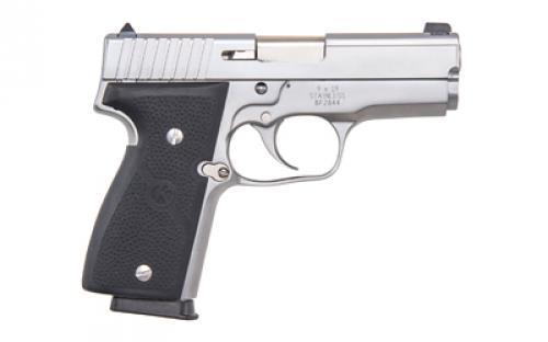 Kahr Arms K9, Striker Fired, Semi-automatic, Metal Frame Pistol, Compact, 9MM, 3.46" Barrel, Steel, Matte Finish, Silver, Rubber Grips, Fixed Sights, 7 Rounds, 3 Magazines K9093A