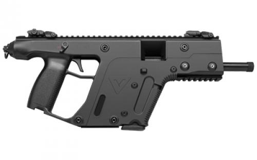 KRISS USA, Inc Vector G2 SDP-E, Pistol, Semi-automatic, 10MM, 6.5" Barrel, Threaded Barrel, Polymer, Black, Folding Sights, 33 Rounds, KRISS Recoil Mitigation System, 1 Magazine, Mini Handguard, Thread Protector KV10-PBL30