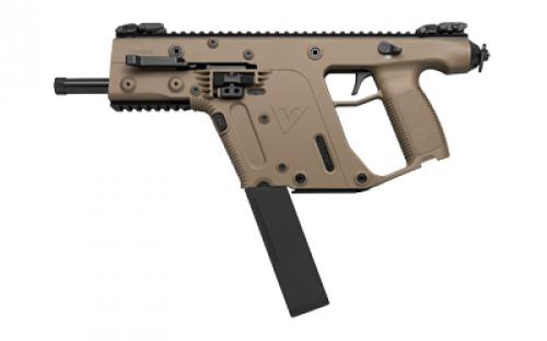 KRISS USA, Inc Vector G2 SDP-E, Pistol, Semi-automatic, 45 ACP, 6.5 Barrel, Threaded Barrel, Polymer, Flat Dark Earth, Folding Sights, 30 Rounds, KRISS Recoil Mitigation System, 1 Magazine, Mini Handguard, Thread Protector KV45-PFD30
