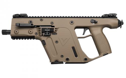KRISS USA, Inc VECTOR SDP, Gen II, Pistol, Semi-automatic, 9MM, 5.5 Barrel, Threaded Barrel, Polymer, Flat Dark Earth, Flip Up Sights, 17 Rounds, 1 Magazine, Quick Detach Sling Swivel, BLEM (Damaged Packaging) KV90-PFD20