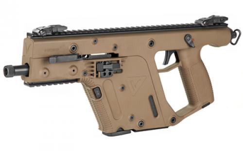 KRISS USA, Inc VECTOR SDP, Gen II, Pistol, Semi-automatic, 9MM, 5.5" Barrel, Threaded Barrel, Polymer, Flat Dark Earth, Flip Up Sights, 17 Rounds, 1 Magazine, Quick Detach Sling Swivel KV90-PFD20