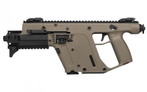 KRISS USA, Inc Vector G2 SDP-E, Pistol, Semi-automatic, 9MM, 6.5 Barrel, Threaded Barrel, Polymer, Matte Finish, Flat Dark Earth, Folding Sights, 40 Rounds, 1 Magazine KV90-PFD30