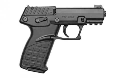 Kel-Tec P17, Single Action, Semi-automatic, Polymer Frame Pistol, Compact, 22LR, 3.8" Barrel, Threaded Barrel, Black, Fiber Optic Front Sight, 16 Rounds, 3 Magazines P17BLK