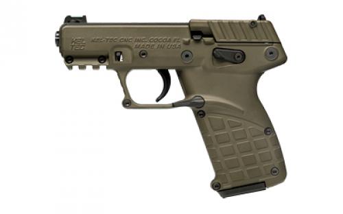 Kel-Tec P17, Single Action, Semi-automatic, Polymer Frame Pistol, Compact, 22LR, 3.8 Barrel, Threaded Barrel, Green, Fiber Optic Front Sight, 16 Rounds, 3 Magazines, BLEM (Rubs on Frame) P17GRN