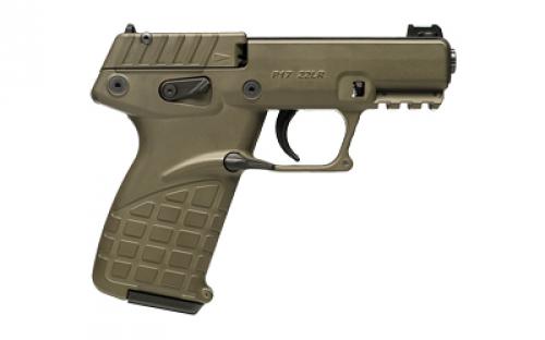 Kel-Tec P17, Single Action, Semi-automatic, Polymer Frame Pistol, Compact, 22LR, 3.8" Barrel, Threaded Barrel, Green, Fiber Optic Front Sight, 16 Rounds, 3 Magazines, BLEM (Rubs on Frame) P17GRN