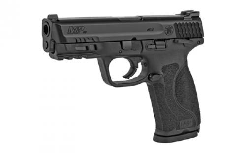 Smith & Wesson Law Enf M&P M2.0, Striker Fired, Semi-automatic, Polymer Frame Pistol, Full Size, 40 S&W, 4.25" Barrel, Armornite Finish, Black, Aggressive Grip Texture, Night Sights, Thumb Safety, 15 Rounds, 3 Magazines 11647