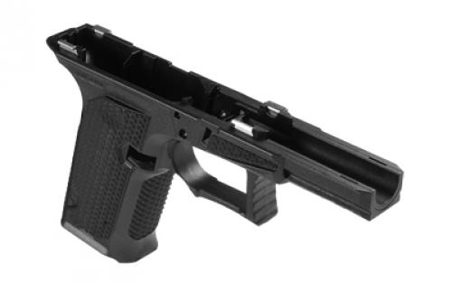 Lone Wolf Distributors Dusk19 Textured Frame, Bare, Striker Fired, Semi-automatic, Compact, Fits 3rd and 4th Generation Glock 19 Slides, Matte Finish, Black, Integral Locking System LONELWD-CCS-BARE-BLK