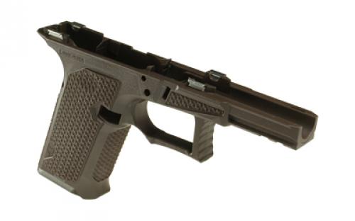 Lone Wolf Distributors Dusk19 Textured Frame, Bare, Striker Fired, Semi-automatic, Compact, Fits 3rd and 4th Generation Glock 19 Slides, Matte Finish, Brown, Integral Locking System LONELWD-CCS-BARE-BRN