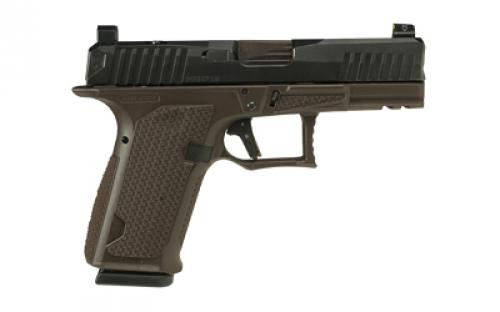 Lone Wolf Distributors Dusk19, Striker Fired, Semi-automatic, Polymer Frame Pistol, Compact, 9mm, 4.02" Bronze Barrel, Matte Finish, Black Slide and Brown Frame, RMR Compatible Optic Cut, Front Night Sight/ Black Rear, 15 Rounds, 1 Magazine LWD-DUSK19-BLK-ORB