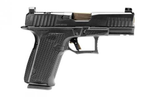 Lone Wolf Distributors Dusk19, Striker Fired, Semi-automatic, Polymer Frame Pistol, Compact, 9mm, 4.02" Bronze Barrel, Matte Finish, Black Frame and Slide, RMR Compatible Optic Cut, Front Night Sight/ Black Rear, 15 Rounds, 1 Magazine LWD-DUSK19-BLK