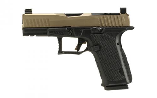 Lone Wolf Distributors Dusk19, Striker Fired, Semi-automatic, Polymer Frame Pistol, Compact, 9mm, 4.02 Black Barrel, Matte Finish, Flat Dark Earth Slide and Black Frame, RMR Compatible Optic Cut, Front Night Sight/ Black Rear, 15 Rounds, 1 Magazine LWD-DUSK19-FDE-BLK