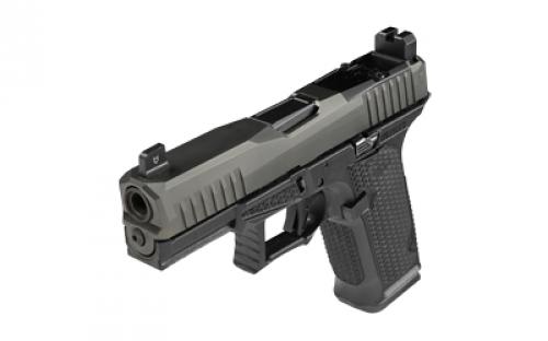 Lone Wolf Distributors Dusk19, Striker Fired, Semi-automatic, Polymer Frame Pistol, Compact, 9mm, 4.02" Gray Barrel, Matte Finish, Gray Slide and Black Frame, RMR Compatible Optic Cut, Front Night Sight/ Black Rear, 15 Rounds, 1 Magazine LWD-DUSK19-GG-BLK