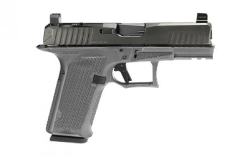 Lone Wolf Distributors Dusk19, Striker Fired, Semi-automatic, Polymer Frame Pistol, Compact, 9mm, 4.02" Gray Barrel, Matte Finish, Gray Slide and Frame, RMR Compatible Optic Cut, Front Night Sight/ Black Rear, 15 Rounds, 1 Magazine LWD-DUSK19-GG-Gray