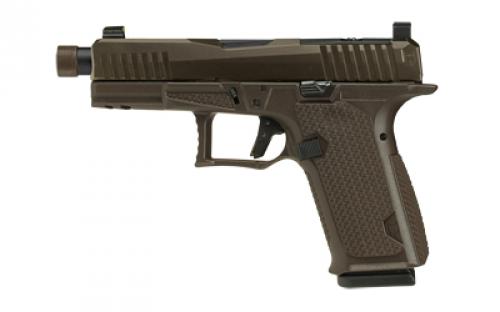 Lone Wolf Distributors Dusk19, Striker Fired, Semi-automatic, Polymer Frame Pistol, Compact, 9mm, 4.6 Threaded Black Barrel, Matte Finish, Brown Frame and Bronze Slide, RMR Compatible Optic Cut, Front Night Sight/ Black Rear, 15 Rounds, 1 Magazine LWD-DUSK19-ORB-TH