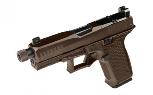 Lone Wolf Distributors Dusk19, Striker Fired, Semi-automatic, Polymer Frame Pistol, Compact, 9mm, 4.6" Threaded Black Barrel, Matte Finish, Brown Frame and Bronze Slide, RMR Compatible Optic Cut, Front Night Sight/ Black Rear, 15 Rounds, 1 Magazine LWD-DUSK19-ORB-TH