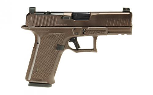 Lone Wolf Distributors Dusk19, Striker Fired, Semi-automatic, Polymer Frame Pistol, Compact, 9mm, 4.02" Black Barrel, Matte Finish, Bronze Slide and Brown Frame, RMR Compatible Optic Cut, Front Night Sight/ Black Rear, 15 Rounds, 1 Magazine LWD-DUSK19-ORB