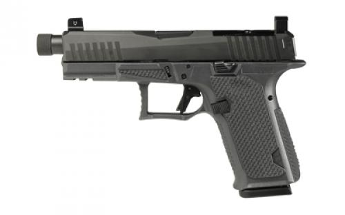 Lone Wolf Distributors Dusk19, Striker Fired, Semi-automatic, Polymer Frame Pistol, Compact, 9mm, 4.6 Threaded Gray Barrel, Matte Finish, Gray Slide and Barrel, RMR Compatible Optic Cut, Front Night Sight/ Black Rear, 15 Rounds, 1 Magazine LWD-DUSK19-GG-Gray-TH