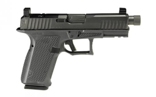 Lone Wolf Distributors Dusk19, Striker Fired, Semi-automatic, Polymer Frame Pistol, Compact, 9mm, 4.6" Threaded Gray Barrel, Matte Finish, Gray Slide and Barrel, RMR Compatible Optic Cut, Front Night Sight/ Black Rear, 15 Rounds, 1 Magazine LWD-DUSK19-GG-Gray-TH