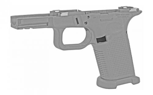 Lone Wolf Distributors Timber Wolf, Bare Polymer Pistol Frame, Striker Fired, Semi-automatic, Polymer Frame Pistol, Compact Grip w/ Texture, 9MM/40 S&W/357 SIG, Gray, Integral Locking System, Fits Gen3/Gen4 Glock 19/23/32/38 Slides LWD-TWC3-BARE-GRAY
