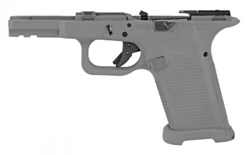 Lone Wolf Distributors Timber Wolf, Built Polymer Pistol Frame, Striker Fired, Semi-automatic, Polymer Frame Pistol, Compact w/ Texture, 9MM/40 S&W/357 SIG, Gray, Integral Locking System, Fits Gen3/Gen4 Glock 19/23/32/38 Slides LWD-TWC3-BUILT-GRAY