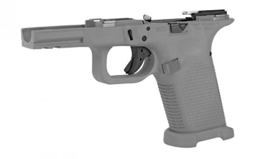 Lone Wolf Distributors Timber Wolf, Built Polymer Pistol Frame, Striker Fired, Semi-automatic, Polymer Frame Pistol, Compact w/ Texture, 9MM/40 S&W/357 SIG, Gray, Integral Locking System, Fits Gen3/Gen4 Glock 19/23/32/38 Slides LWD-TWC3-BUILT-GRAY