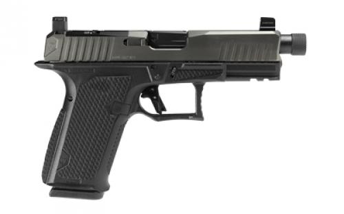Lone Wolf Distributors Dusk19, Striker Fired, Semi-automatic, Polymer Frame Pistol, Compact, 9mm, 4.6" Threaded Black Barrel, Matte Finish, Black Slide and Gray Frame, RMR Compatible Optic Cut, Front Night Sight/ Black Rear, 15 Rounds, 1 Magazine LWD-DUSK19-BLK-Gray-TH
