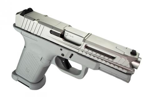 Lone Wolf Distributors LTD19 V2 RMR, Striker Fired, Semi-automatic, Polymer Frame Pistol, Compact, 9MM, 4 Stainless Barrel, Matte Finish, Gray Frame, Silver Slide, 3 Dot Sights, Optics Ready, Flared Magwell, 15 Rounds, 1 Magazine, Includes Hardcase, BLEM (Damage to Left Side of Slide) LWD-LTD19-V2-RMR-GRY