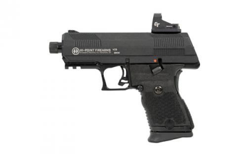 Hi-Point Firearms YC-9, Semi-automatic, Striker Fired, Polymer Framed Pistol, Compact, 9mm, 3.93 Threaded Barrel, Threaded 1/2x28, Includes Crimson Trace Red Dot, Matte Finish, Black, 10 Rounds, 1 Magazine YC9RDCT
