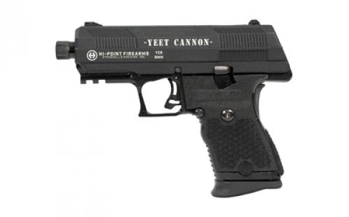 Hi-Point Firearms YC-9, Semi-automatic, Striker Fired, Polymer Framed Pistol, Compact, 9mm, 3.5 Non Threaded Barrel, Matte Finish, Black, YEET CANNON Engraved Slide, 10 Rounds, 1 Magazine YC9YEET