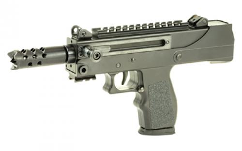 MasterPiece Arms MPA57DMG, Pistol, Semi-automatic, 5.7x28mm, 5" Barrel, Threaded Barrel, Aluminum, Black, Adjustable Sights, 20 Rounds, Side Cocker, Scope Mount MPA57DMG