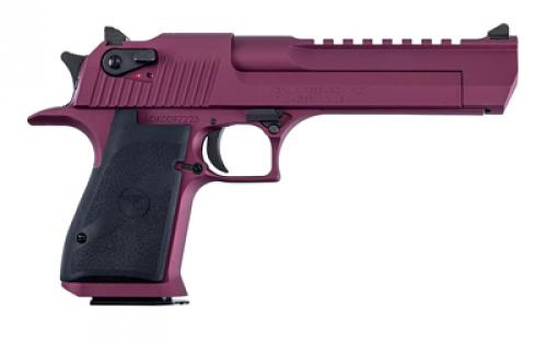 Magnum Research Desert Eagle, MK19, Single Action, Semi-automatic, Metal Frame Pistol, Full Size, 44 Magnum, 6" Barrel, Steel, Cerakote Finish, Black Cherry, Hogue Grips, Ambidextrous Thumb Safety, 8 Rounds, 1 Magazine, Ambidextrous DE44BKC