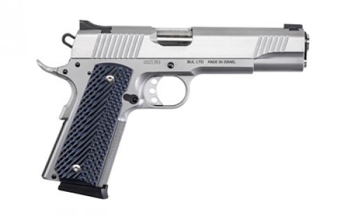 Magnum Research 1911GSS, 1911, Semi-automatic, Metal Frame Pistol, Full Size, 45 ACP, 5" Barrel, Stainless Steel, Silver, G10 Grips, Fixed Sights, White Dot Front, 8 Rounds, 2 Magazines DE1911GSS