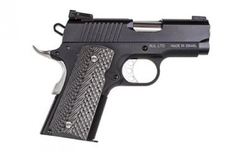 Magnum Research 1911U, Undercover, 1911, Semi-automatic, Metal Frame Pistol, Sub-Compact, 45 ACP, 3" Barrel, Aluminum, Black, G-10 Grips, Adjustable Rear Sight, 6 Rounds, 2 Magazines DE1911U
