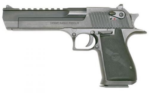Magnum Research Desert Eagle, MK19, Single Action, Semi-automatic, Metal Frame Pistol, Full Size, 357 Magnum, 6 Barrel, Steel, Black, Plastic Grip, Fixed Sights, Ambidextrous Thumb Safety, 9 Rounds, 1 Magazine, Ambidextrous DE357