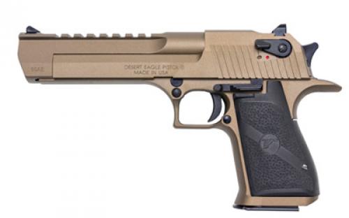 Magnum Research Desert Eagle, Single Action, Semi-automatic, Metal Frame Pistol, Full Size, 44 Magnum, 6 Barrel, Steel, Burnt Bronze, Rubber Grips, Fixed Sights, Ambidextrous Thumb Safety, 8 Rounds, 1 Magazine, Ambidextrous DE44BB