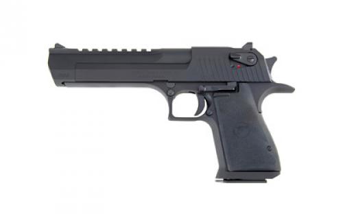 Magnum Research Desert Eagle, MK19, Single Action, Semi-automatic, Metal Frame Pistol, Full Size, 50 Action Express, 6 Barrel, Steel, Black, Plastic Grips, Fixed Sights, Ambidextrous Thumb Safety, 7 Rounds, 1 Magazine, Ambidextrous DE50