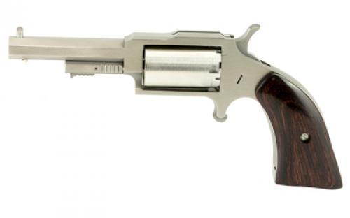 North American Arms The Sheriff, Single Action, Revolver, 22LR/22 WMR, 2.5 Barrel, Matte Finish, Stainless Steel, Silver, Wood Grips, Fixed Sights, 5 Rounds NAA-1860-250C