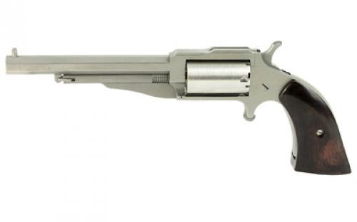 North American Arms The Earl, Single Action, Revolver, 22 WMR, 4 Barrel, Matte Finish, Stainless Steel, Silver, Wood Grips, Fixed Sights, 5 Rounds NAA-1860-4