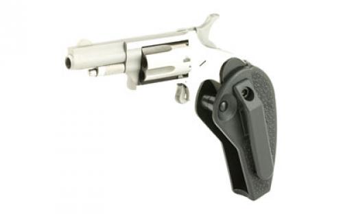 North American Arms Mini Revolver, Single Action, Revolver, 22LR, 1.625" Barrel, Matte Finish, Stainless Steel, Silver, Holster Grip, Fixed Sights, 5 Rounds NAA-22LLR-HG