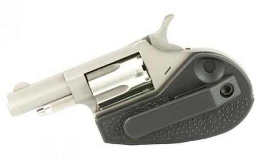 North American Arms Mini Revolver, Single Action, Revolver, 22LR, 1.625" Barrel, Matte Finish, Stainless Steel, Silver, Holster Grip, Fixed Sights, 5 Rounds NAA-22LLR-HG