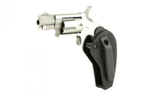North American Arms Mini Revolver, Single Action, Revolver, 22LR, 1.125" Barrel, Matte Finish, Stainless Steel, Silver, Holster Grip, Fixed Sights, 5 Rounds NAA-22LR-HG