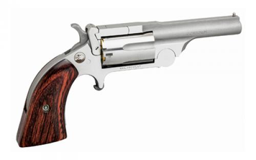 North American Arms Ranger II, Single Action, Revolver, 22 WMR, 2.5 Full Rib Barrel, Matte Finish, Stainless Steel, Silver, Wood Grips, Fixed Sights, 5 Rounds NAA22M-R250