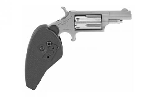 North American Arms Mini Revolver, Single Action, Revolver, 22 WMR, 1.625" Barrel, Stainless Steel, Silver, Holster Grip, Fixed Sights, 5 Rounds NAA-22M-HG