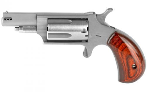 North American Arms Ported Magnum, Single Action, Revolver, 22 WMR, 1.625 Barrel, Stainless Steel, Silver, Wood Grips, Fixed Sights, 5 Rounds NAA-22M-P