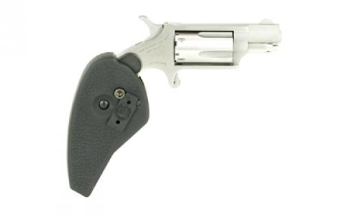 North American Arms Mini Revolver, Single Action, Revolver, 22LR/22 WMR, 1.125" Barrel, Stainless Steel, Silver, Holster Grip, Fixed Sights, 5 Rounds NAA-22MSC-HG
