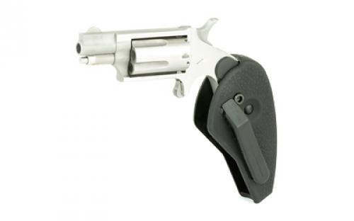 North American Arms Mini Revolver, Single Action, Revolver, 22LR/22 WMR, 1.125" Barrel, Stainless Steel, Silver, Holster Grip, Fixed Sights, 5 Rounds NAA-22MSC-HG