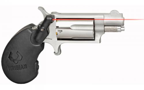 North American Arms Mini Revolver, Revolver, Single Action, 22 WMR, 1.125, Matte Finish, Silver, Viridian, 5Rd, 5.9oz, Fixed Sights, Stainless Steel NAA-22MS-VL